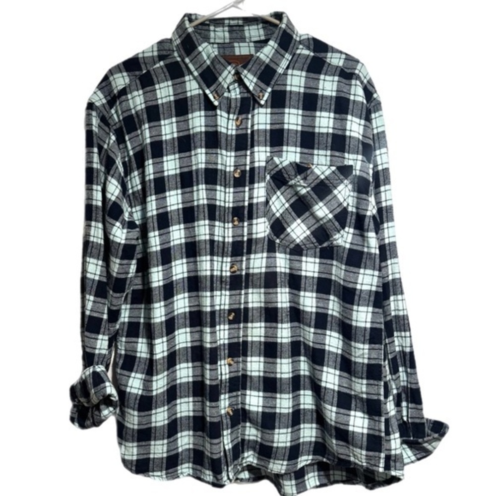 Ranch Tough Blue Plaid Flannel
